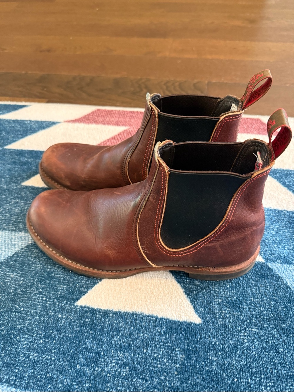 Red Wing Heritage 2917 Chelsea Rancher Boots Briar Oil Slick Brown Men’s 9.5 D